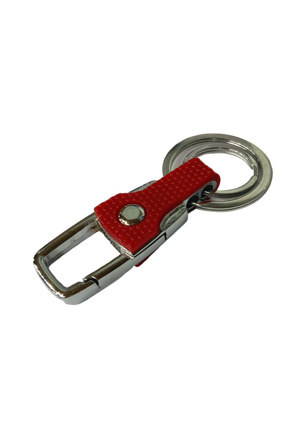 Карабин/брелок с двойным кольцом для ключей металлический 8.2см FROM FACTORY (260741501)