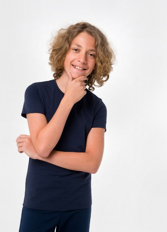 Синя футболка темно синій Smil