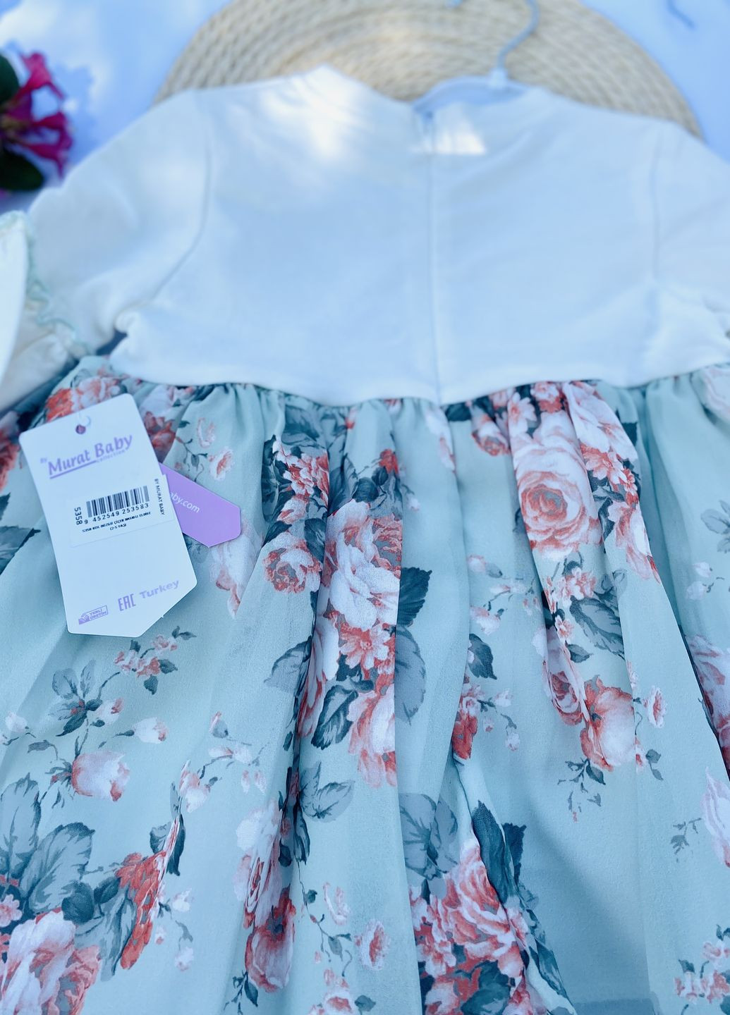 Біла сукня для дівчинки у квітковий принт Murat baby (275399024)