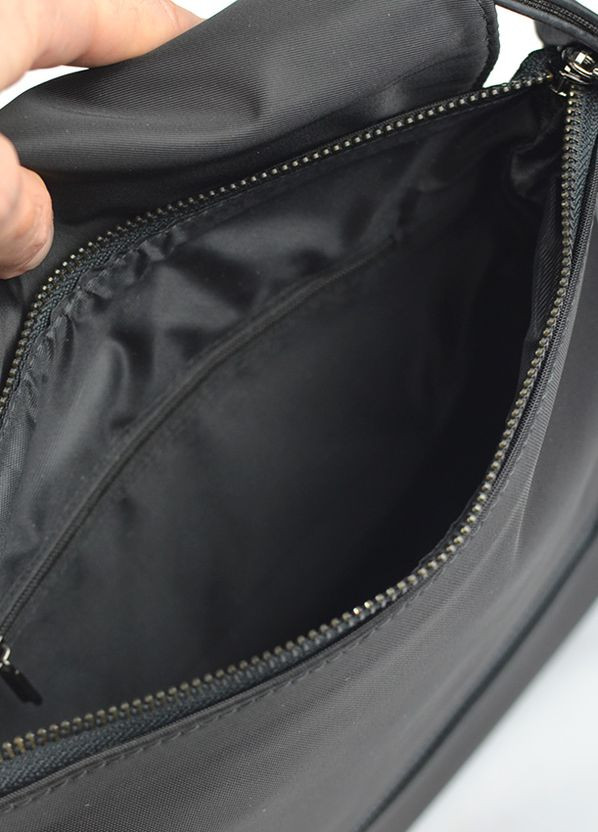Чоловіча текстильна чорна сумка із нейлону з клапаном, молодіжна ділова маленька сумочка на плече No Brand (266623581)