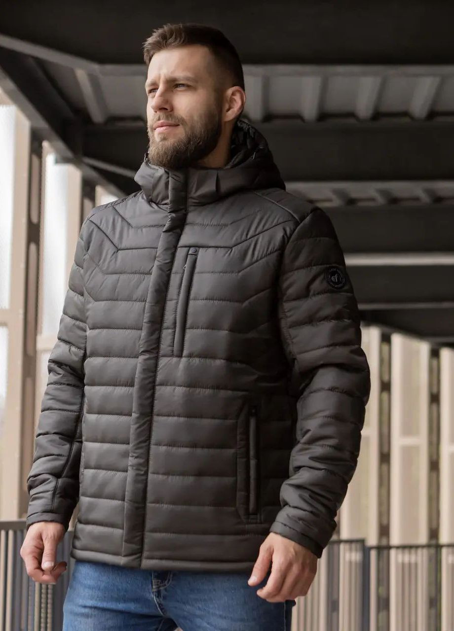 Оливкова (хакі) демісезонна чоловіча куртка великого розміру демісезонна SK