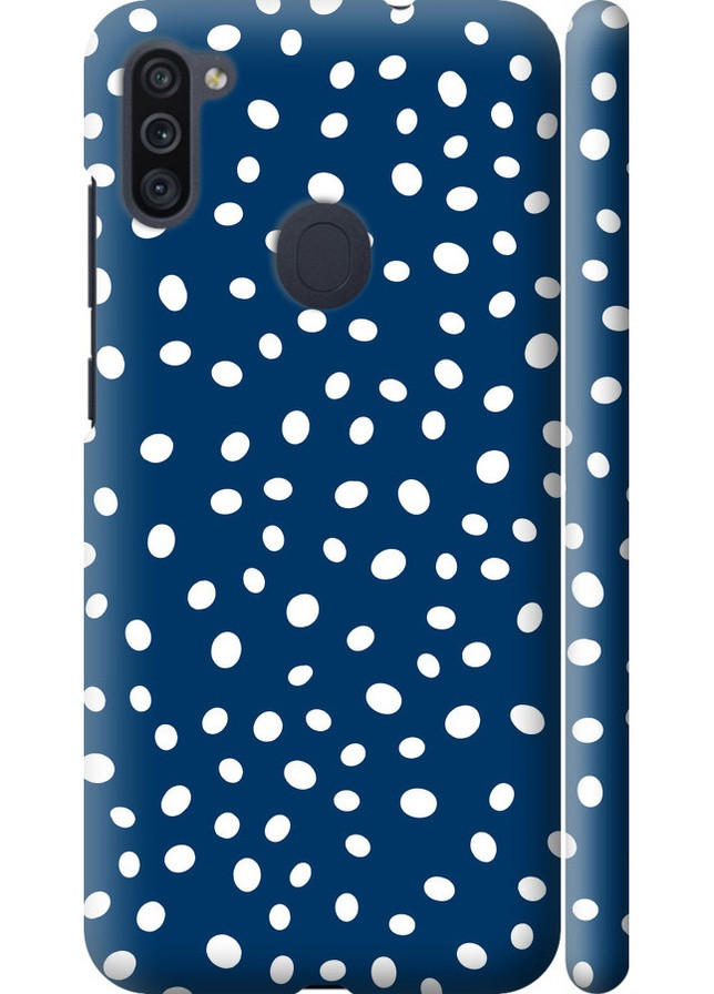 3D пластиковый матовый чехол 'Горошек v3' для Endorphone Samsung Galaxy A11 A115F (258086234)