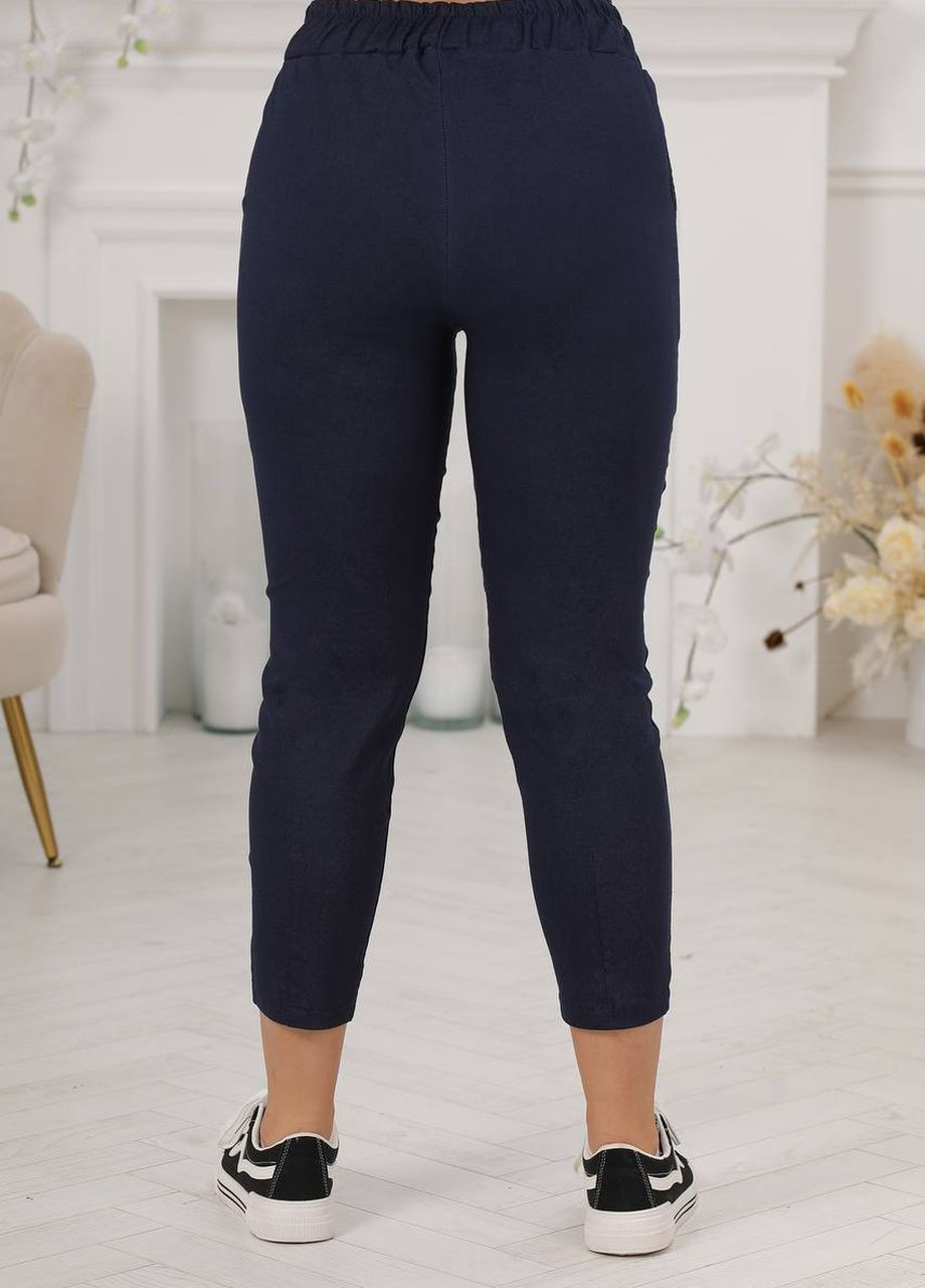 Жіночі штани-джегінси колір синій р.50/52 441983 New Trend (263133700)