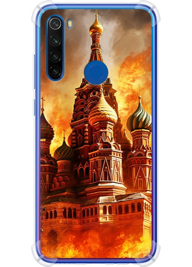 Силіконовий протиударний с посиленими кутами чохол 'Кремль у вогні' для Endorphone Xiaomi Redmi Note 8T (258703005)