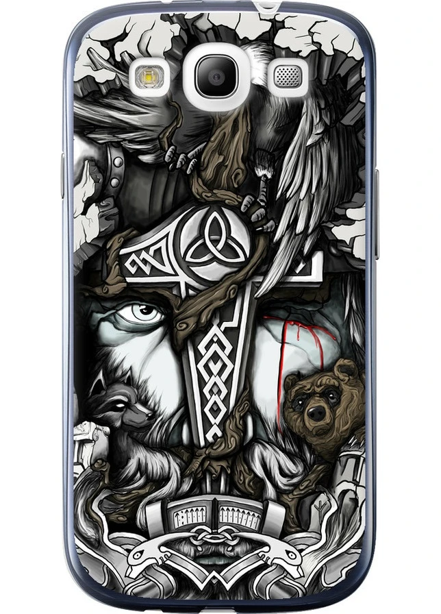 Силиконовый чехол 'Тату Викинг' для Endorphone Samsung Galaxy S3 i9300 (259404569)