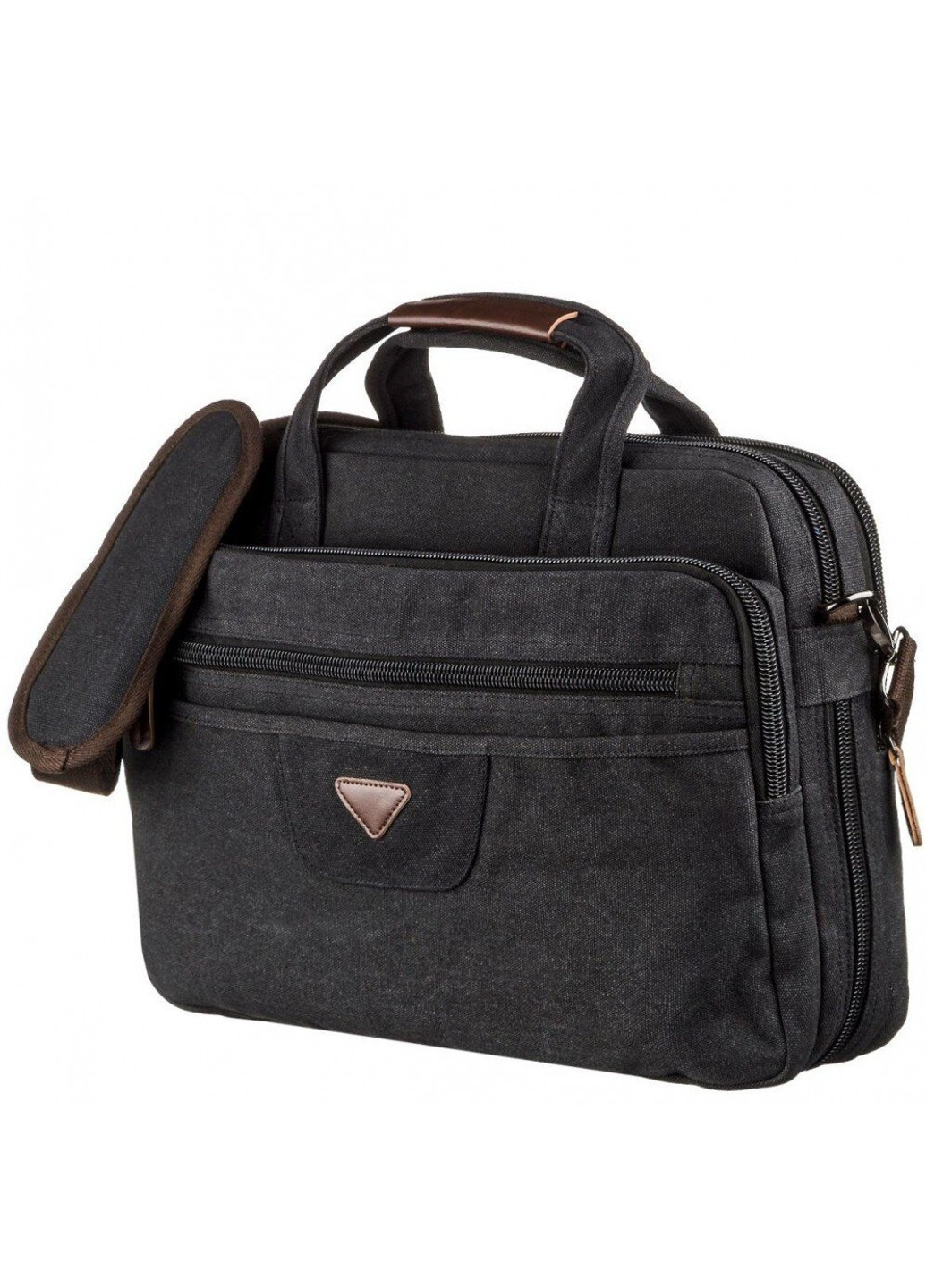 Чоловіча текстильна сумка чорна для ноутбука 20182 Vintage (263360625)
