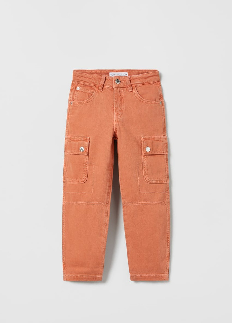Оранжевые демисезонные джинсы для мальчика 8683 128 см оранжевый 64618 Zara
