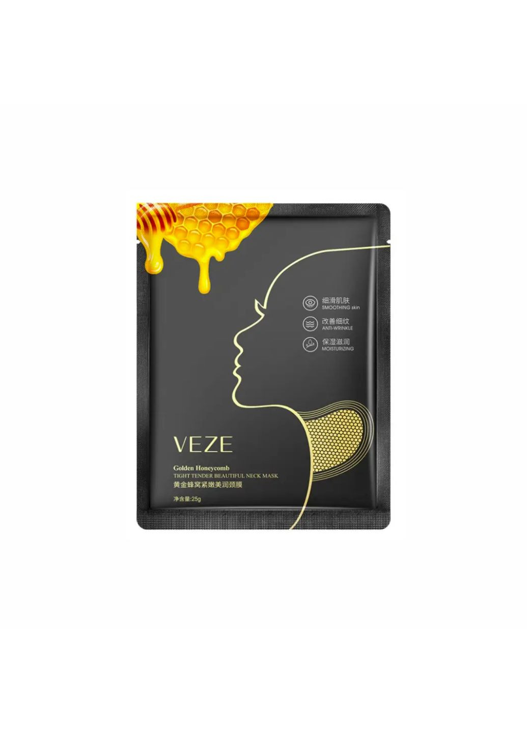 Тканевая маска для шеи Golden Honeycomb Tight Tender Beautiful Neck Mask, 25 мл VEZE (277632236)