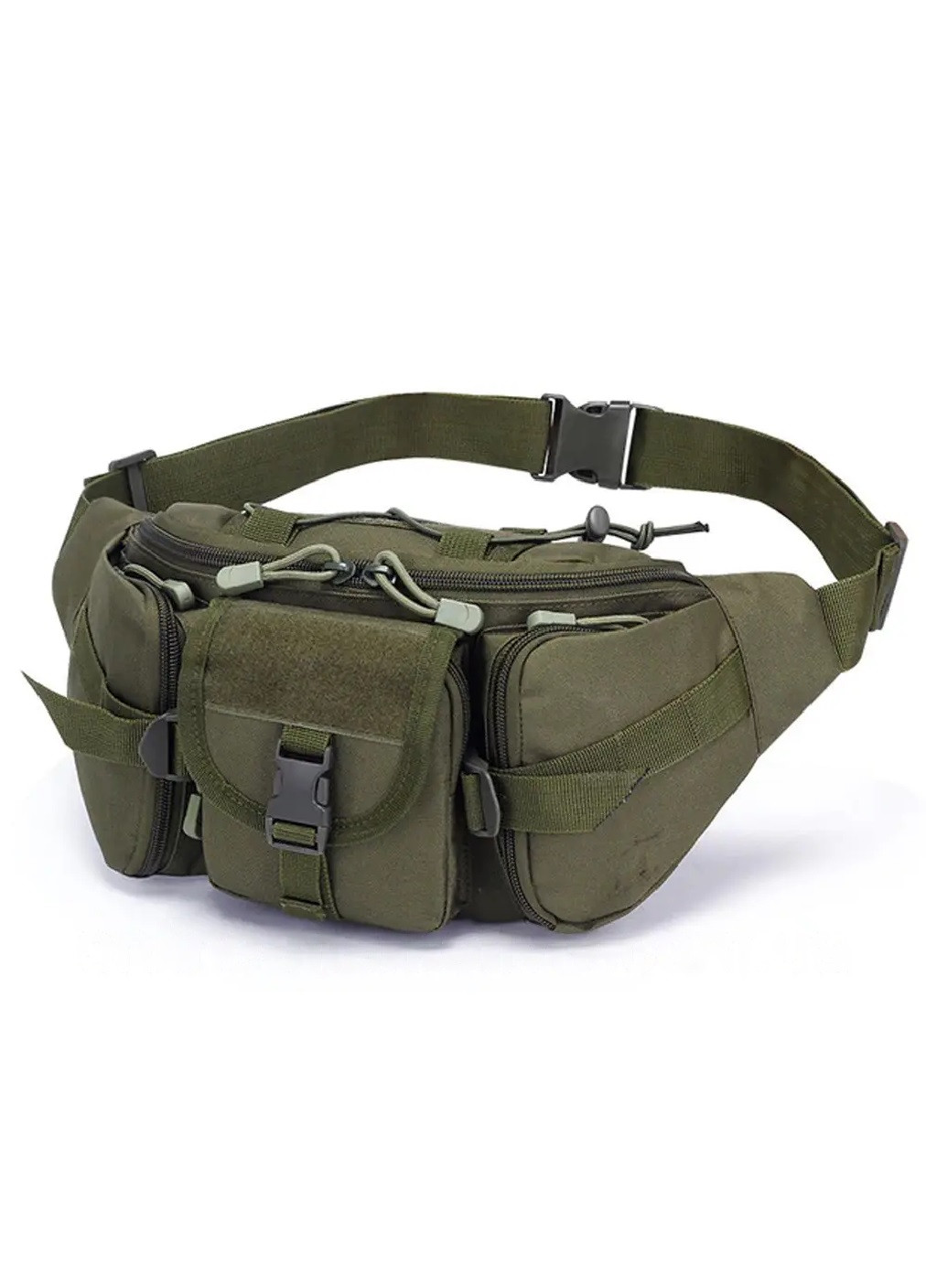 Тактична сумка на пояс чоловіча поясна армійська для риболовлі полювання на 5 л 35х17х10 см (474179-Prob) Олива Unbranded (257559628)