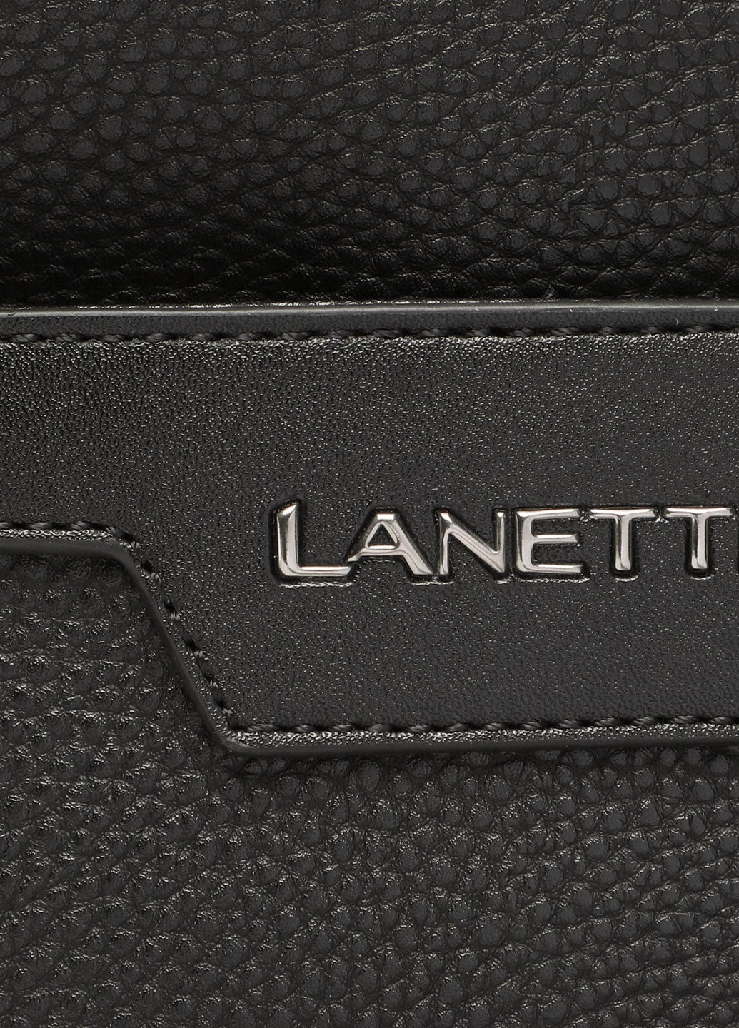 Плоска сумка BMR-U-033-10-09 Lanetti однотонная чёрная
