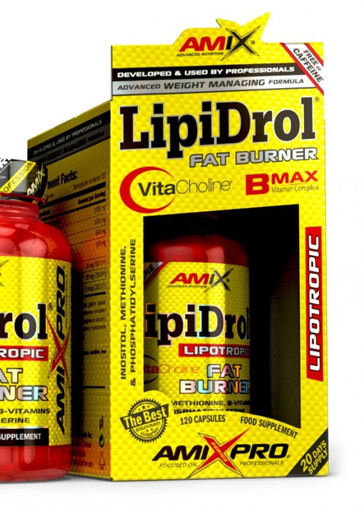 AmixPro Lipidrol Fat Burner Plus 120 Caps Amix Nutrition (258499737)