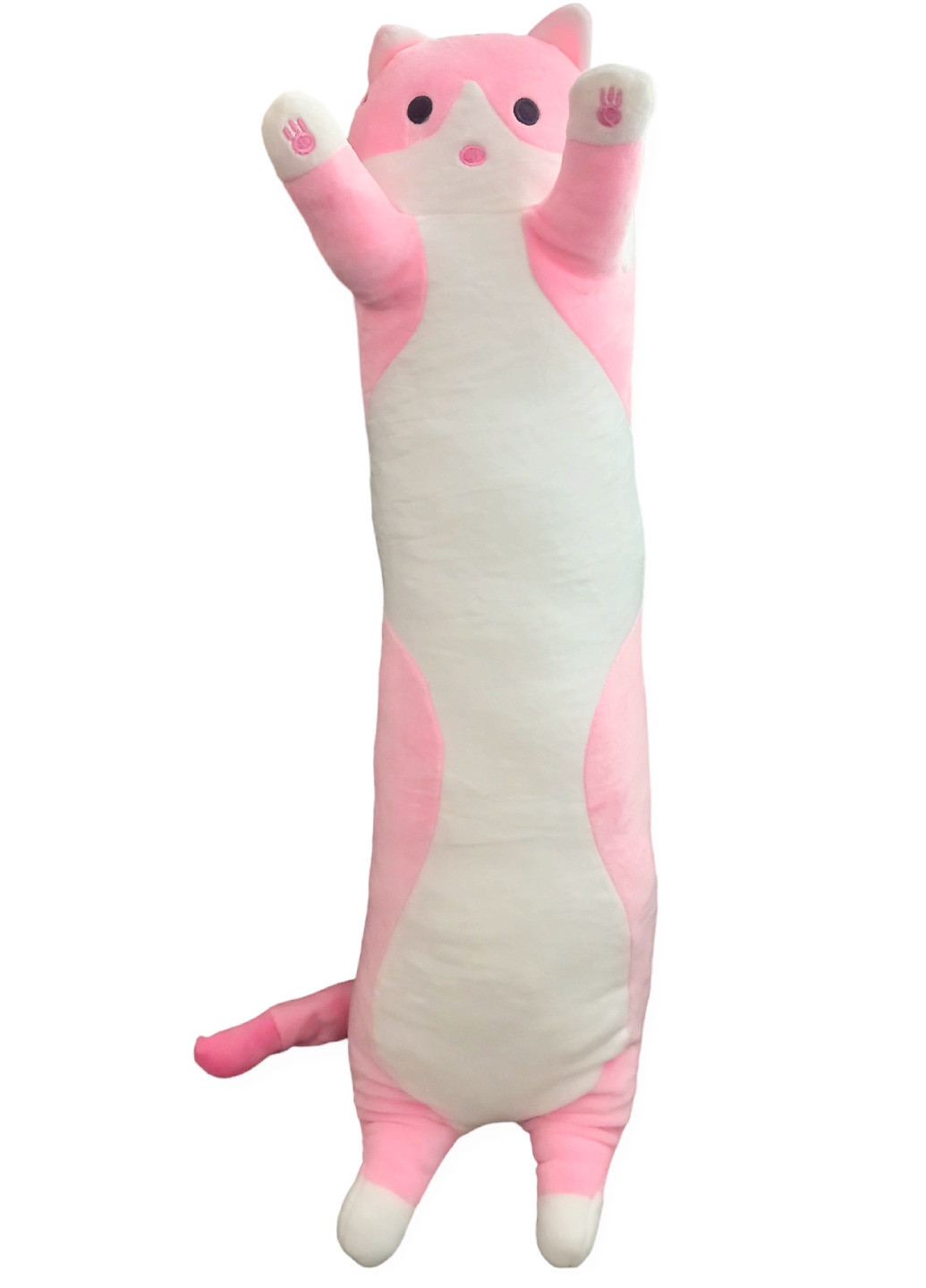 Кот батон мягкая игрушка антистресс подушка плюшевый котик обнимашка 90 см розовый No Brand (261407067)