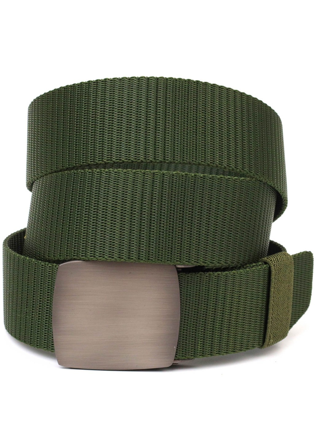 Крепкий мужской ремень с металлической пряжкой из текстиля 20595 Зеленый Vintage (260359802)