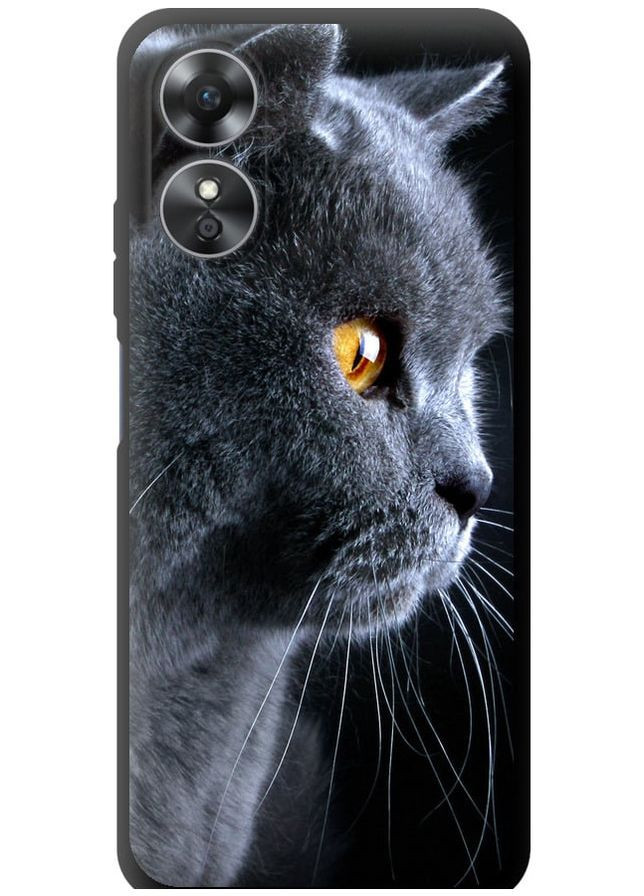 TPU чорний чохол 'Гарний кіт' для Endorphone Oppo A17 (263684523)