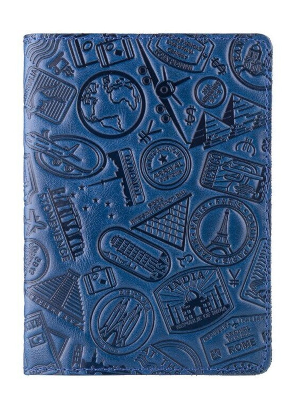 Шкіряна обкладинка на паспорт HiArt PC-01 Crystal Red Buta Art Червоний Hi Art (268371391)