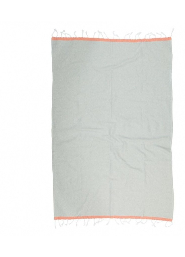 Barine полотенце pestemal - basak 95*165 light grey-orange серый-оранжевый однотонный серый производство - Турция