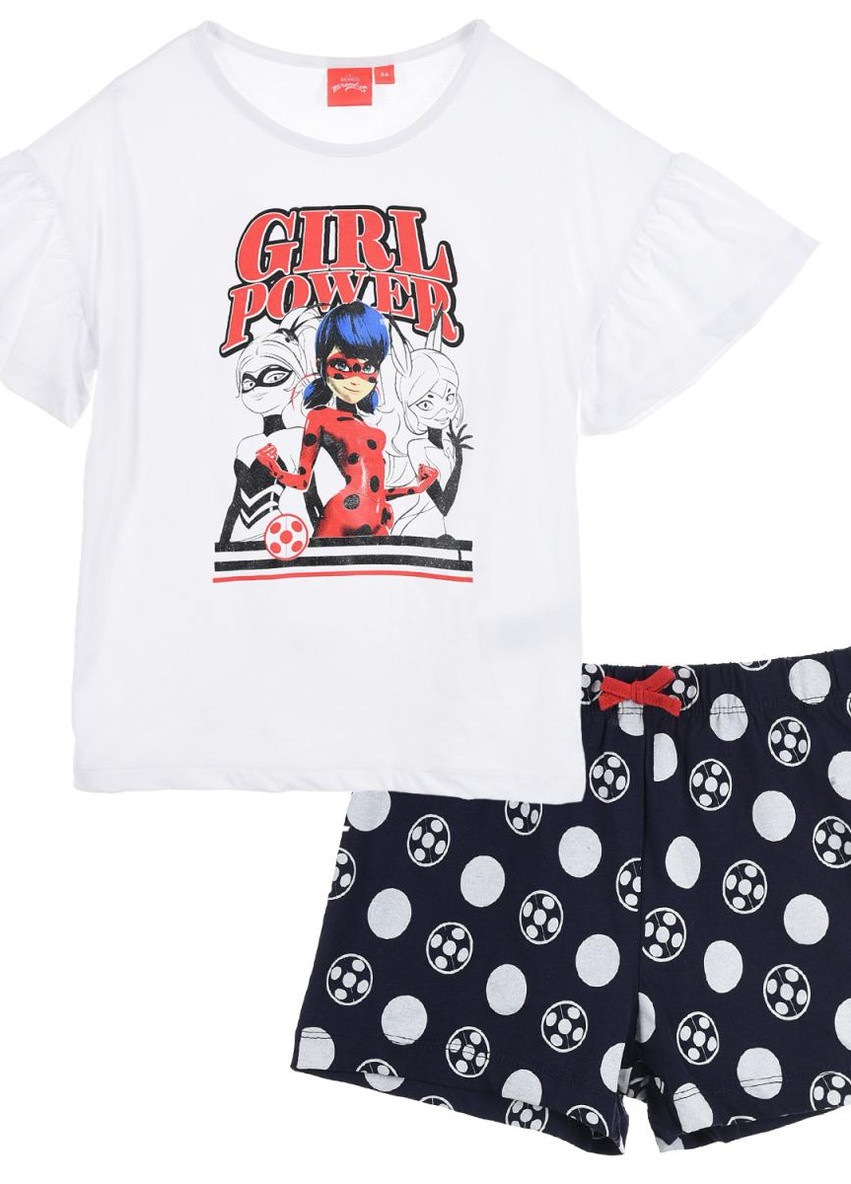 Синий летний комплект (футболка, шорты) miraculous ladybug (леди баг и супер-кот) Disney