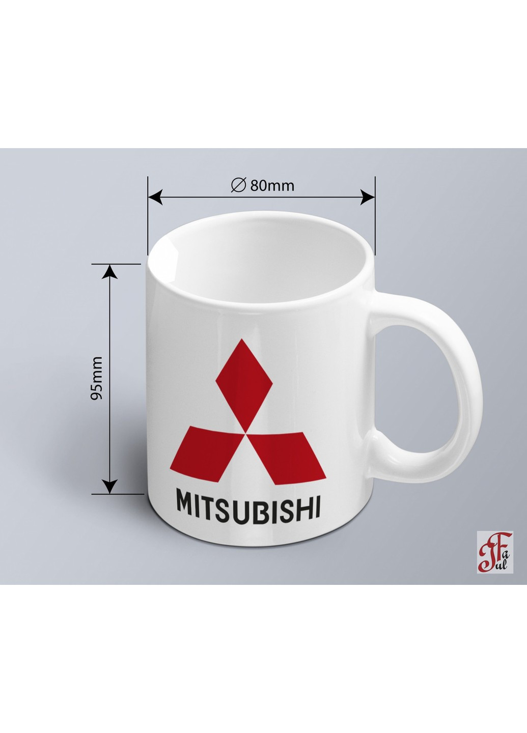 Чашка з принтом авто логотип Mitsubishi Міцубісі Міцубіші ЗаСвіт (261255625)