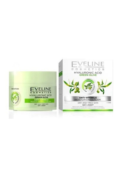 Крем проти зморшок Cosmetics 6 Компонентів Екстракт зеленої оливи 50 мл Eveline (258616027)