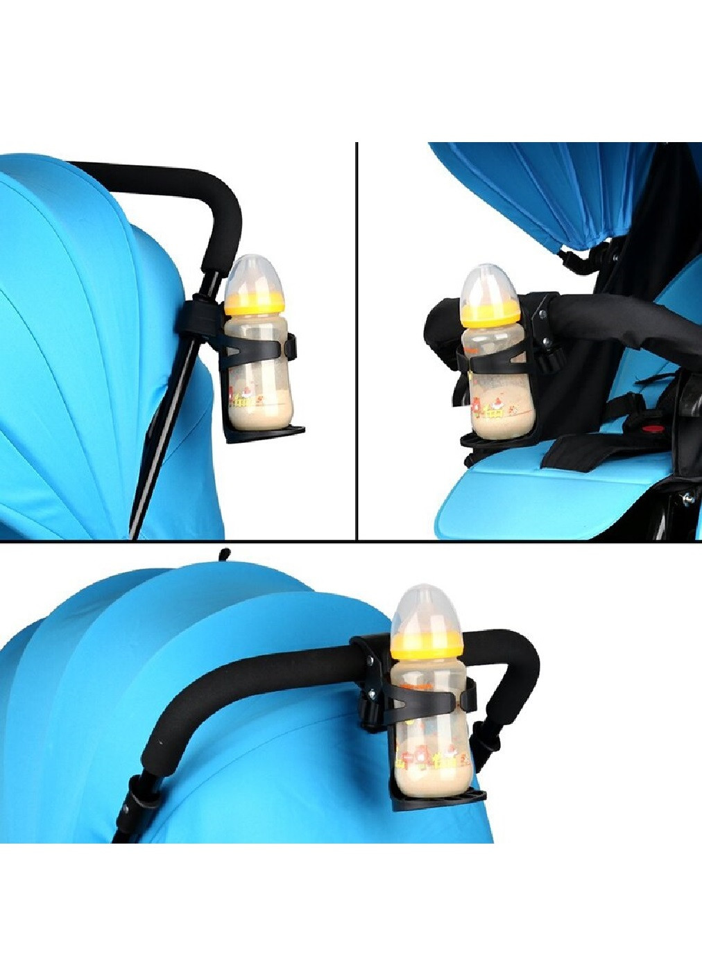 Підстаканник для напоїв універсальний зі знімним кріпленням поворотним механізмом 360° 12.7х7.6 см (474541-Prob) Чорний Unbranded (258699018)