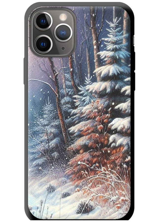 TPU черный чехол 'Зимний пейзаж' для Endorphone Apple iPhone 11 Pro (275460720)