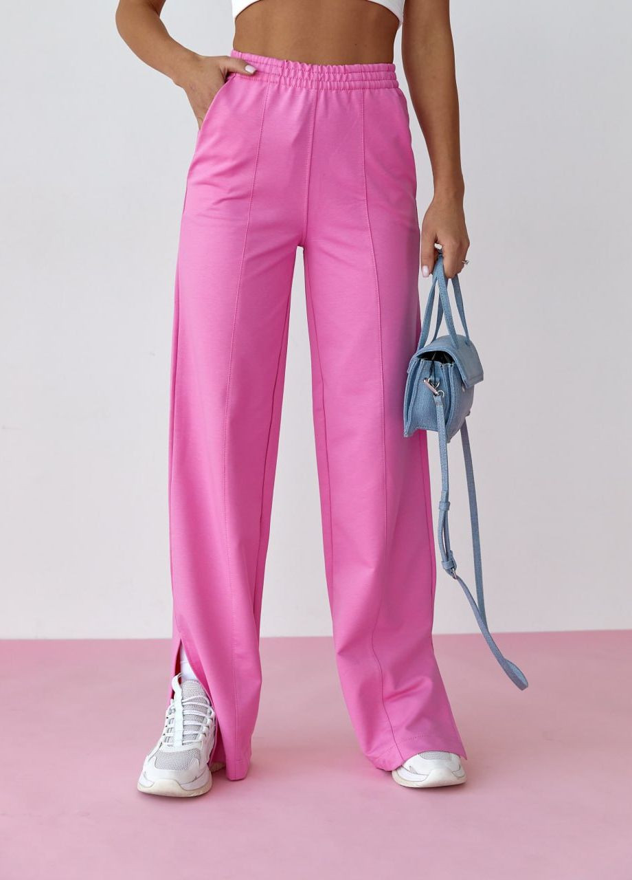 Жіночі штани палаццо колір рожевий 437975 New Trend (260072608)