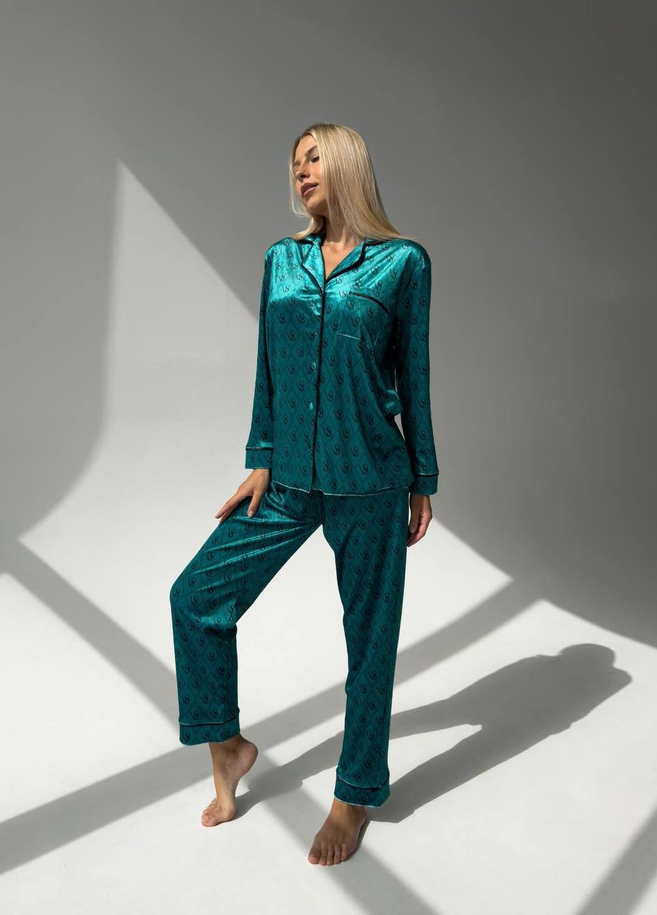 Зеленый демисезонный женская пижама виктория зеленая No Brand Пижама женская