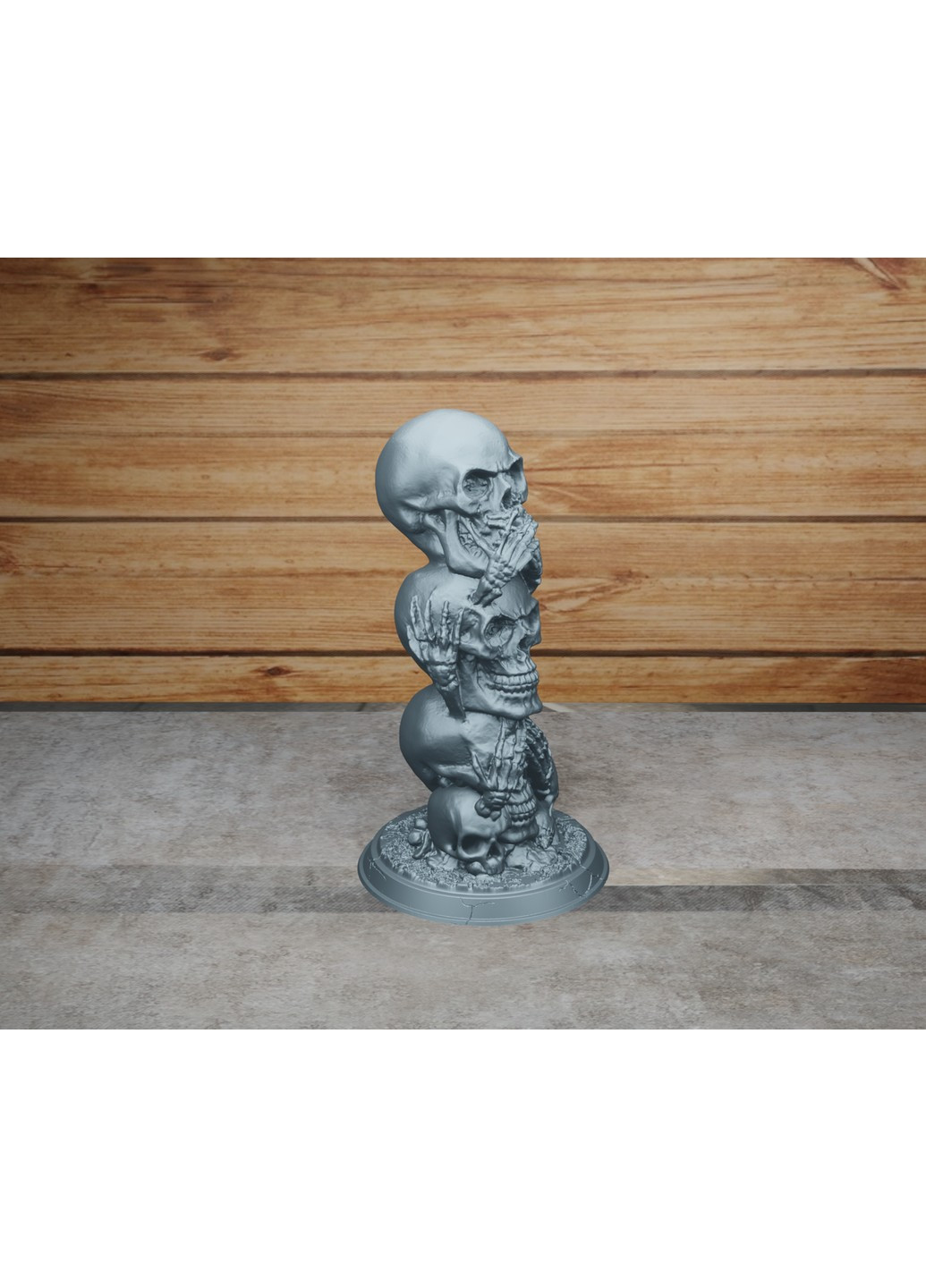 Статуэтка череп "ничего не вижу, ничего не слышу, ничего не скажу". ЗаСвіт (261555421)