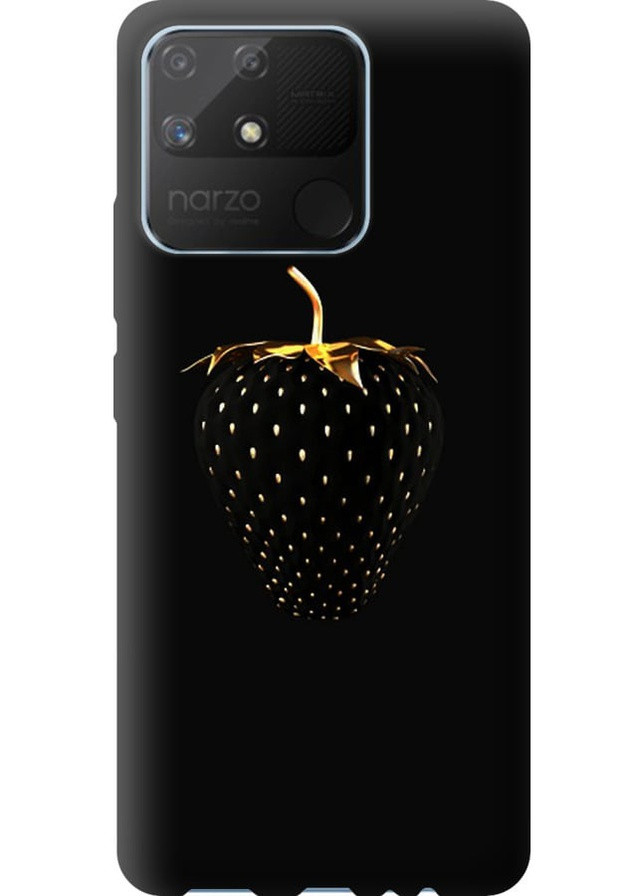 Силиконовый чехол 'Черная клубника' для Endorphone Realme Narzo 50A (257803818)