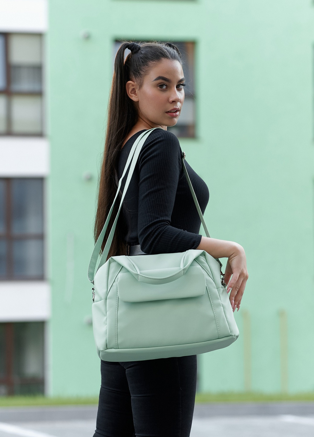 Женская Cпортивная сумка Vogue BKS мятная Sambag (259945422)