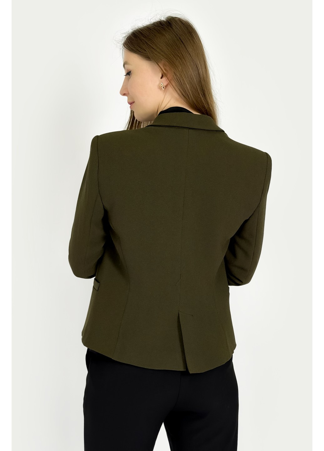 Зеленый женский пиджак 7565/344/505 Zara однотонный - всесезон