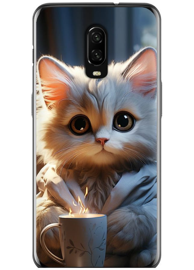 Силіконовий чохол 'Білий кіт' для Endorphone oneplus 6t (265395489)