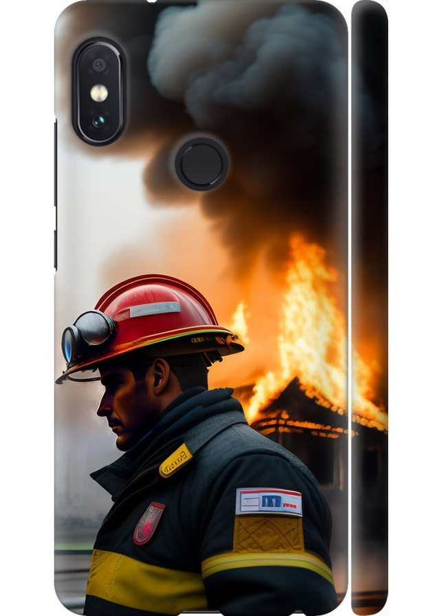 3D пластиковый матовый чехол 'Пожарник' для Endorphone Xiaomi Redmi Note 5 (258213429)