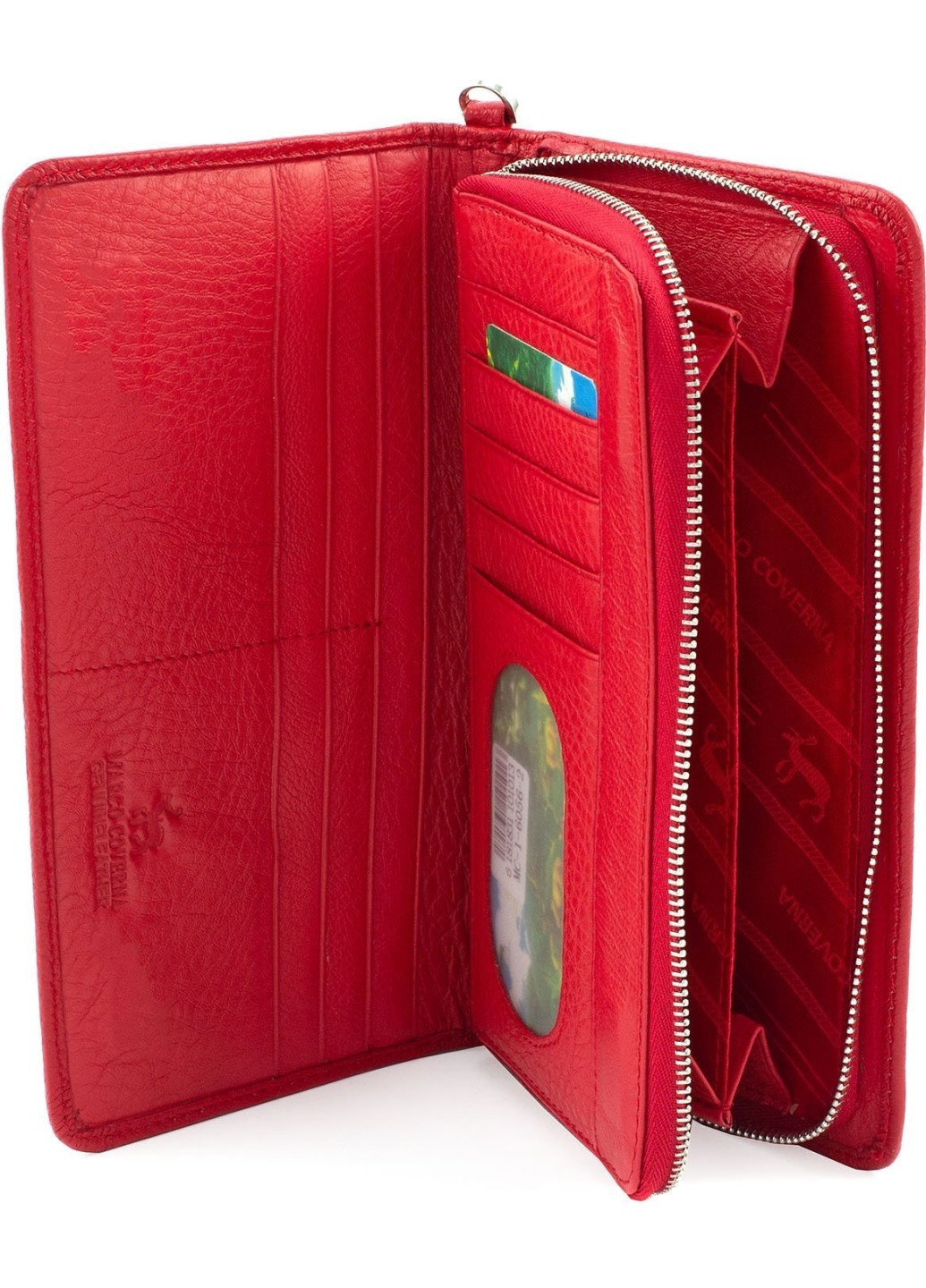 Місткий гаманець зі шкіри для жінок MC-1-6056-2 (JZ6564) червоний Marco Coverna (259752552)