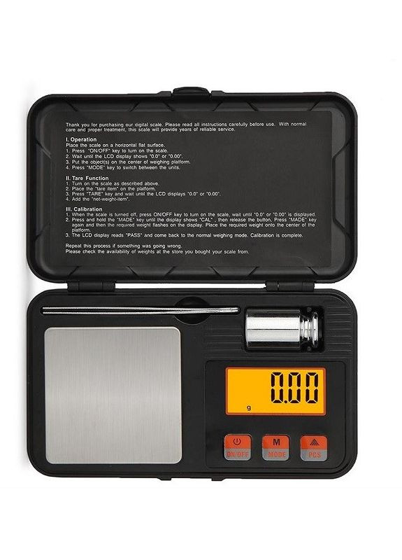 Ваги ювелірні CX-Series Pocket Scale на 200 г (0.01 г) з гирею 50 г та пінцетом No Brand (277631762)