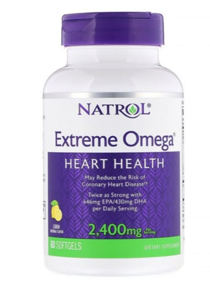 Extreme Omega 2400 mg 60 Softgels Lemon NTL-04510 Natrol (258512055)