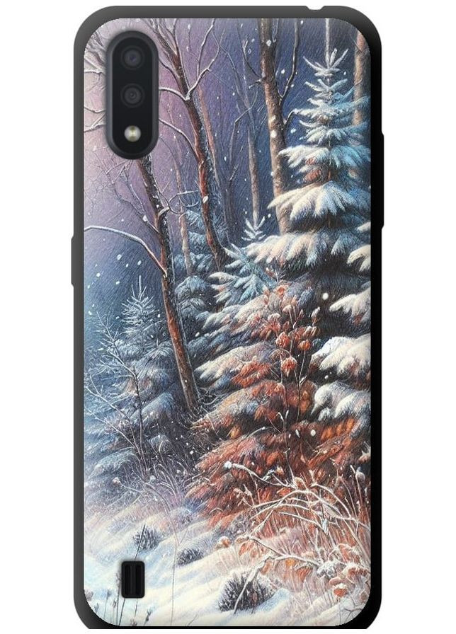 TPU черный чехол 'Зимний пейзаж' для Endorphone Samsung Galaxy A01 A015F (275463072)