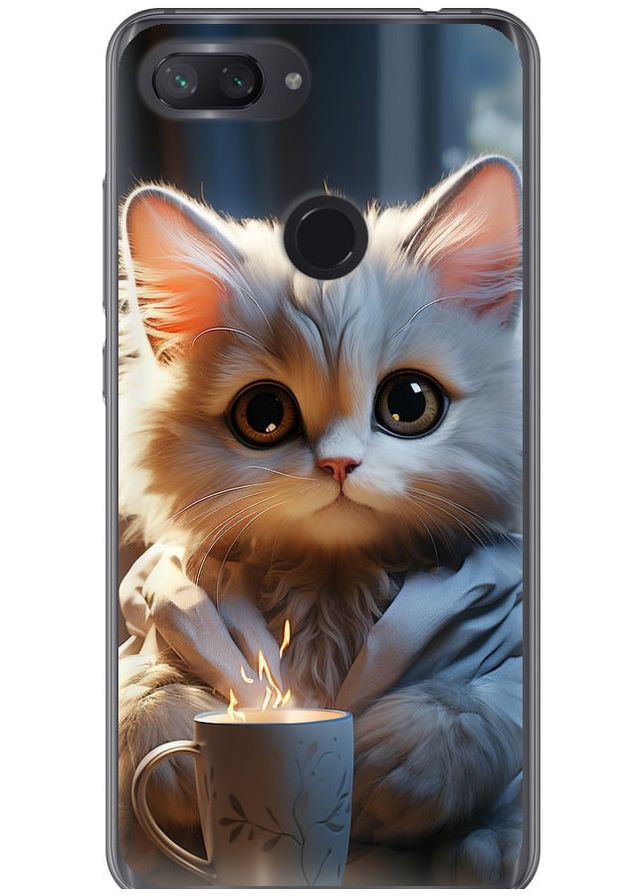 Силиконовый чехол 'White cat' для Endorphone xiaomi mi 8 lite (265395153)