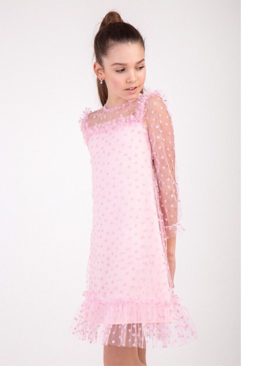 Светло-розовое платье с фатином Модняшки (256711301)