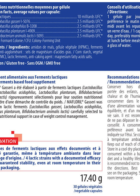 MAFLORIL® GASSERI 30 Caps Ineldea Sante Naturelle (258498865)