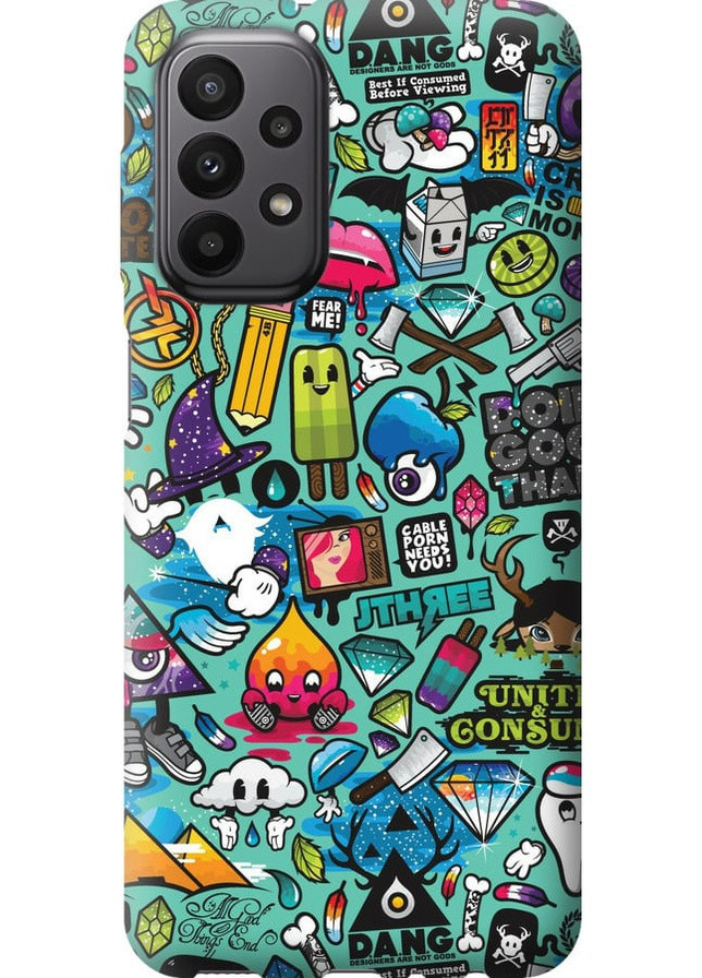 Силіконовий чохол 'Стікер бомбінг 1' для Endorphone Samsung Galaxy A23 A235F (257802734)