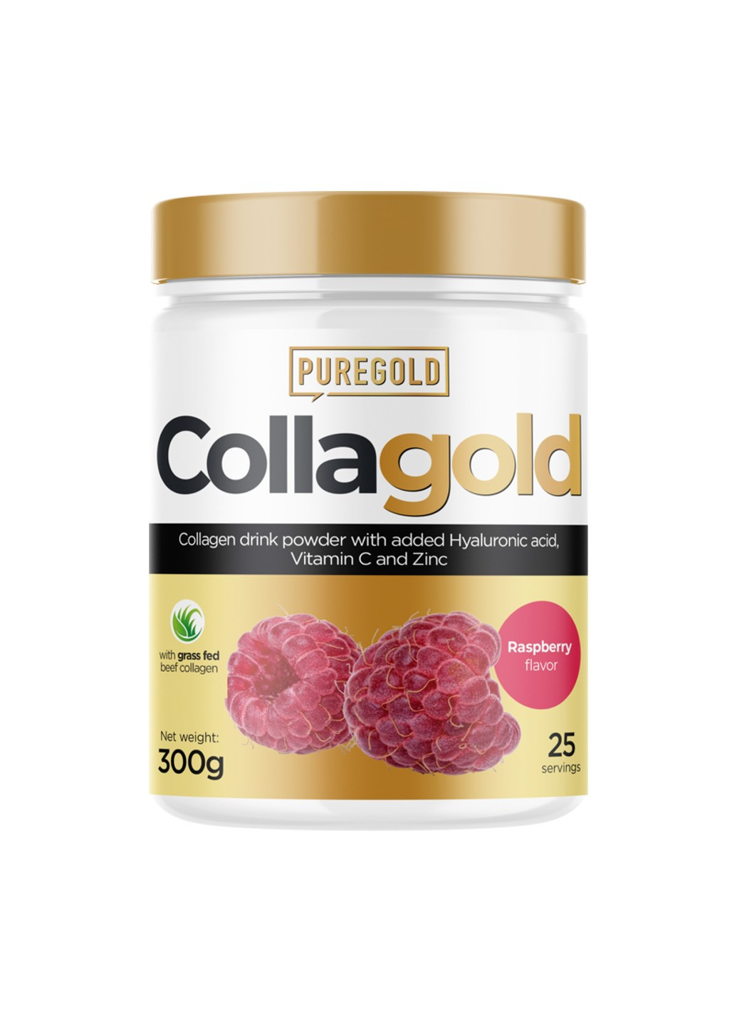 Коллаген с Гиалуроновой Кислотой Beef and Fish CollaGold - 300г Pure Gold Protein (269713157)