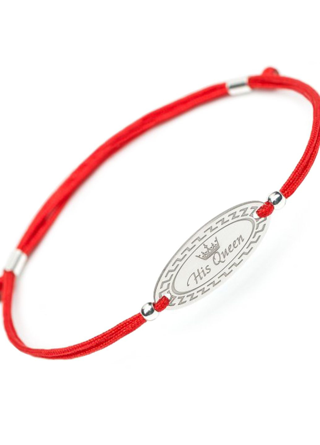 Парний срібний браслет Червоний на шнурку для неї His Queen Family Tree Jewelry Line (266267239)