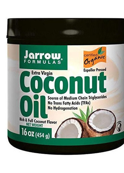 Organic Extra Virgin Coconut Oil 16 oz 454 g Jarrow Formulas (258499017)