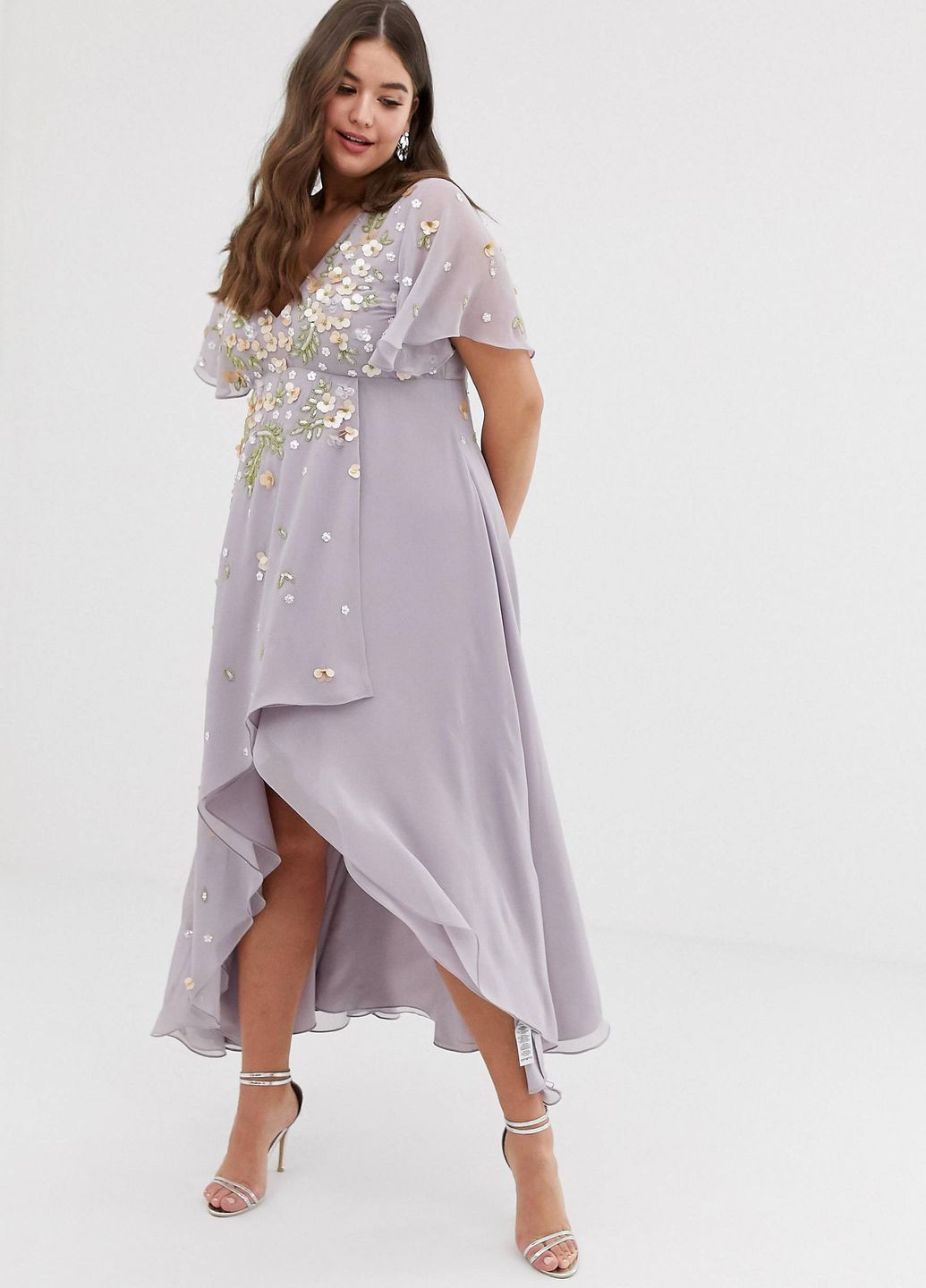 Лиловое платье нарядное Asos