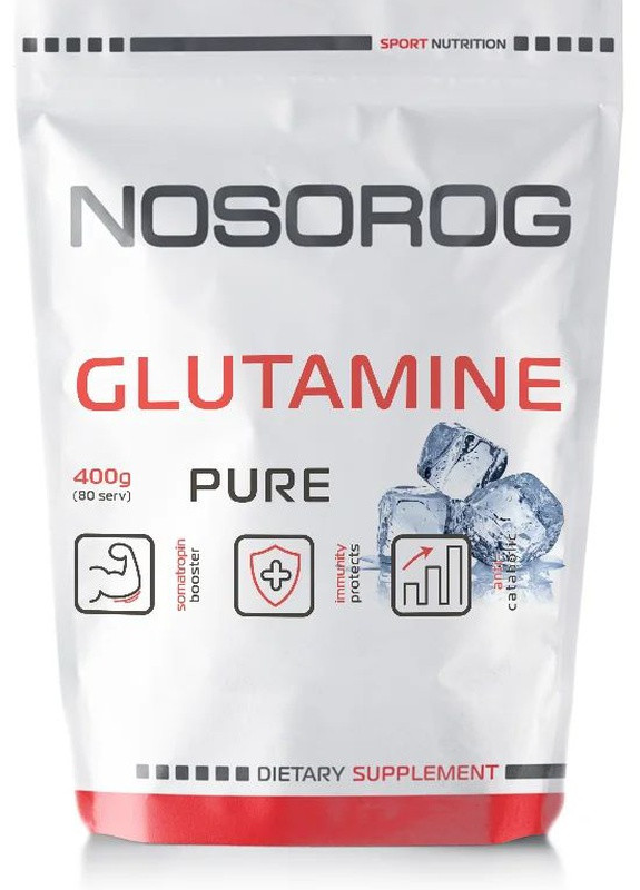 Глютамин Glutamine 400 гр (Без вкуса) Nosorog Nutrition (259215392)