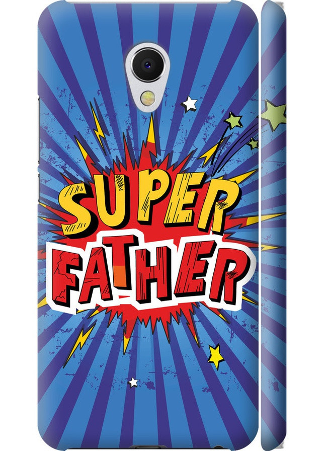 3D пластиковый матовый чехол 'Супер папа v2' для Endorphone Meizu MX6 (258085500)