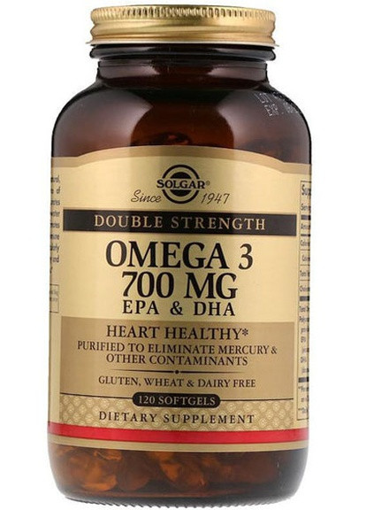 Omega-3 700 mg EPA & DHA 120 Softgels Solgar (256722724)