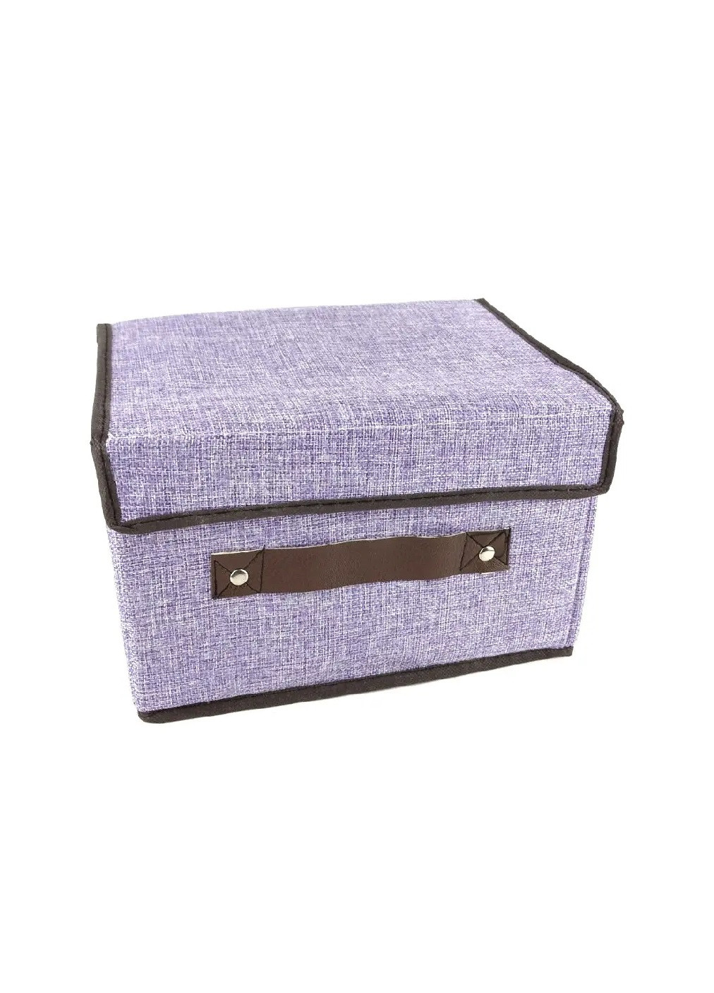 Органайзер короб ящик бокс для хранения вещей одежды белья игрушек аксессуаров 26х18.5х16 см (475840-Prob) Фиолетовый Unbranded (272099059)