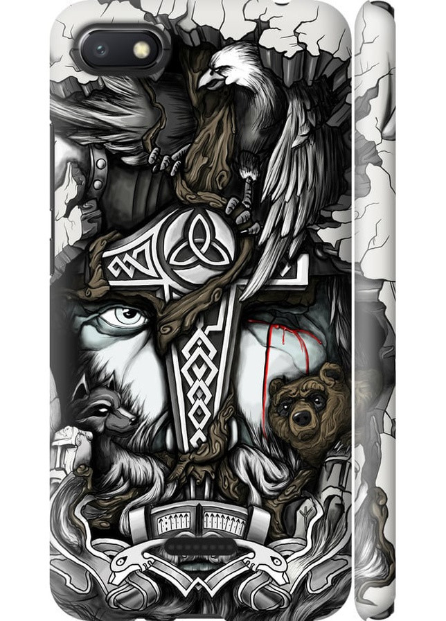3D пластиковый матовый чехол 'Тату Викинг' для Endorphone Xiaomi Redmi 6A (257839924)